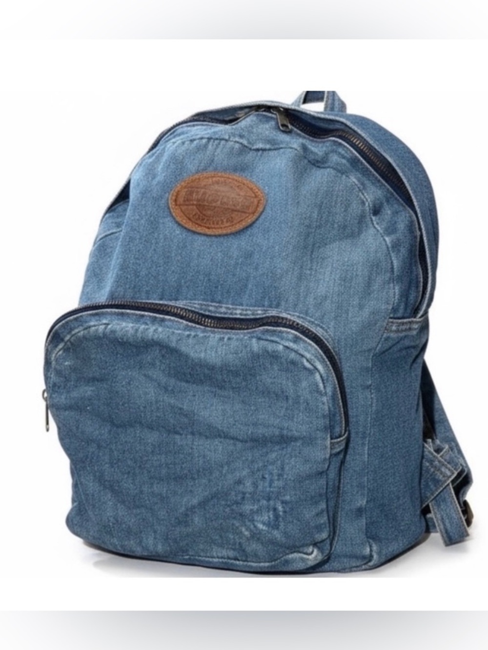 Vintage Rugged Exposure Denim Backpack Blue Jean 90s Y2K Bag